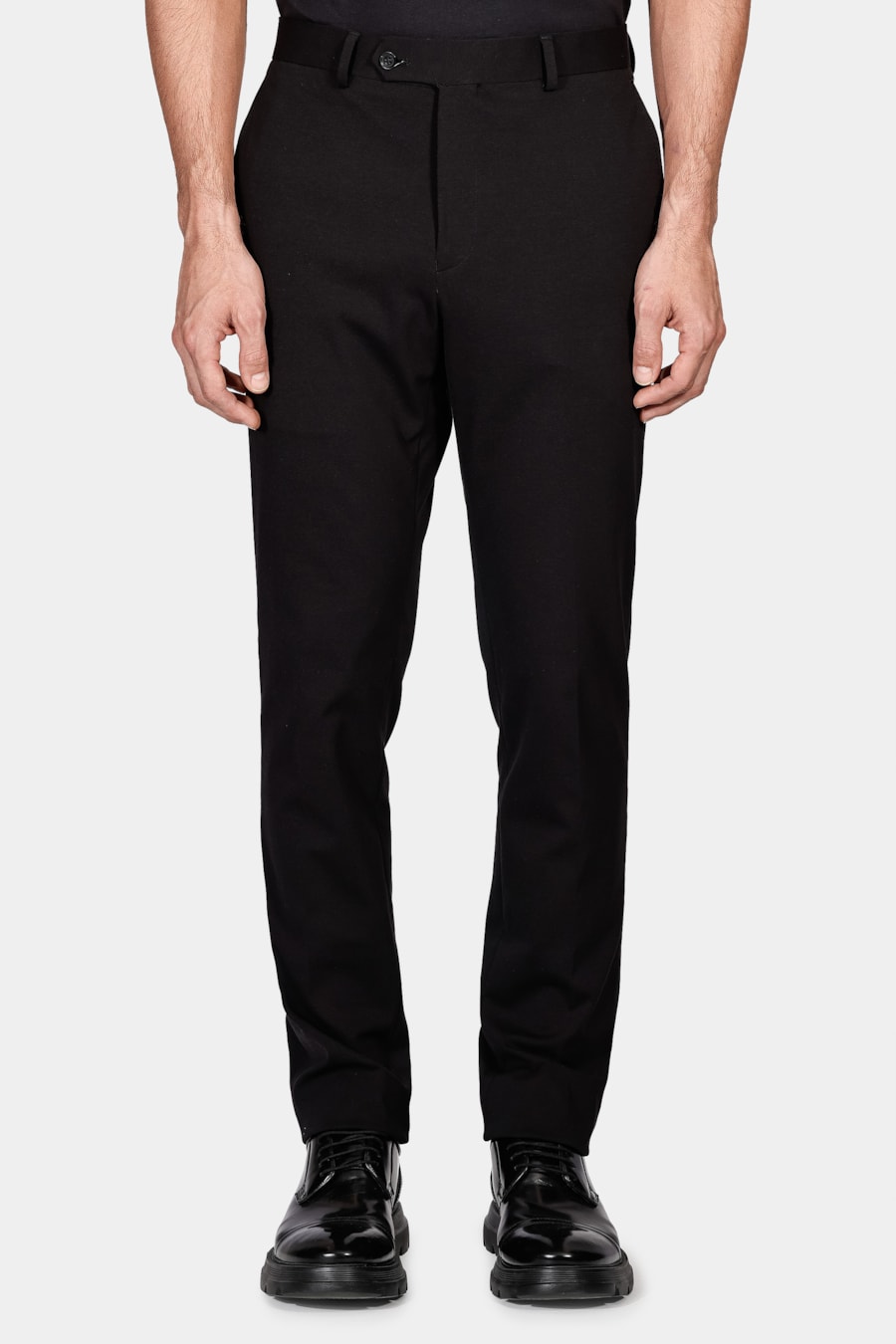 Calça Alfaiataria Malha Lisa Slim Preto — foto 1 de 5