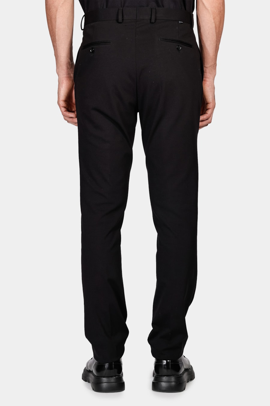 Calça Alfaiataria Malha Lisa Slim Preto — foto 5 de 5