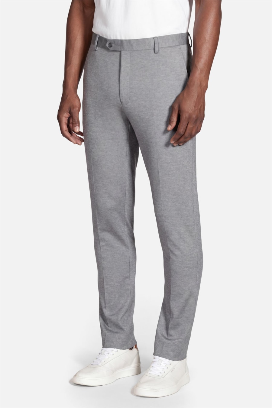 Calça Alfaiataria Malha Mescla Slim Cinza Mescla — foto 1 de 5