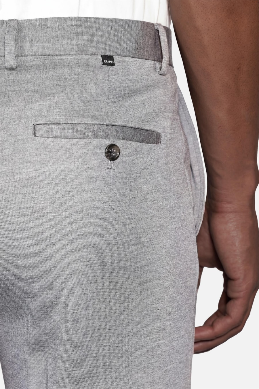 Calça Alfaiataria Malha Mescla Slim Cinza Mescla — foto 4 de 5