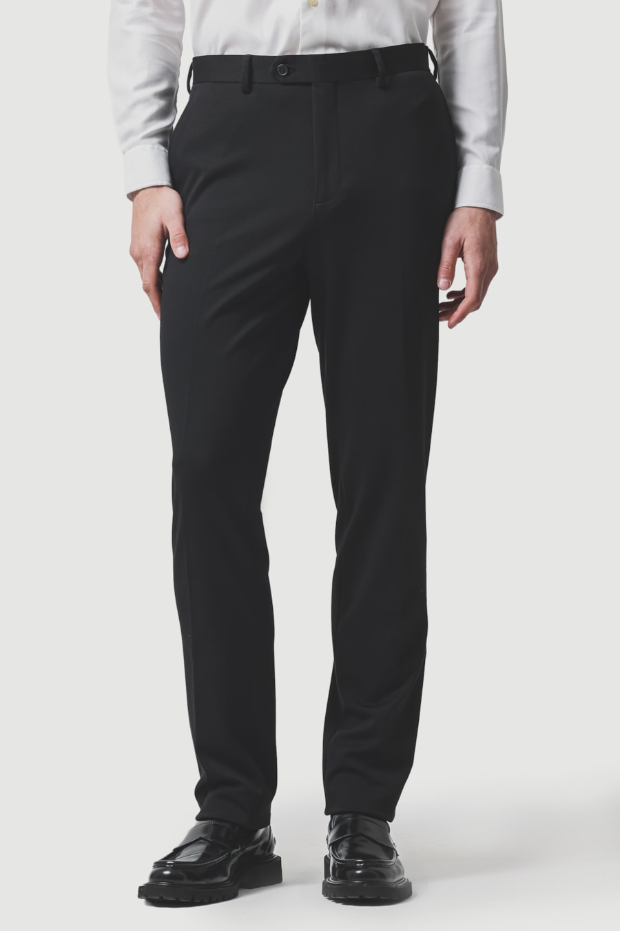 Calça Alfaiataria Malha Mescla Slim Preto — foto 1 de 6