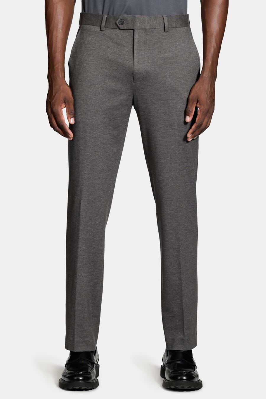 Calça Alfaiataria Malha Super Slim Preto Mescla — foto 1 de 6