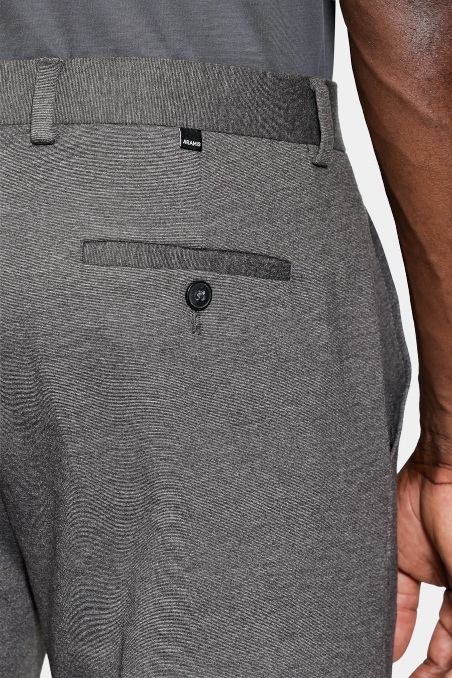 Calça Alfaiataria Malha Super Slim Preto Mescla — foto 4 de 6