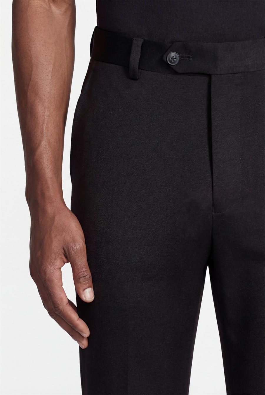 Calça Alfaiataria Malha Supler Slim Preto — foto 3 de 6
