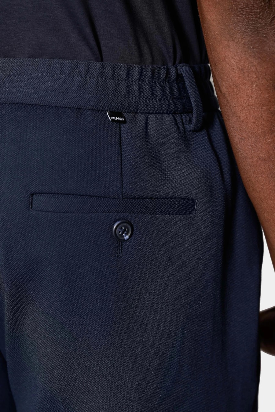 Calça Alfaiataria Piquet Soft Super Slim Marinho — foto 4 de 6