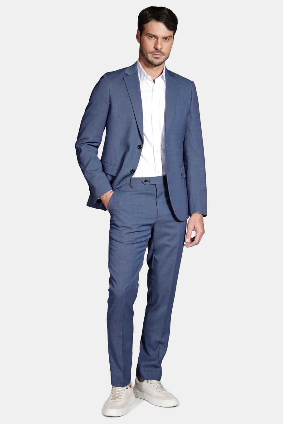 Calça Alfaiataria Slim Azul — foto 2 de 6