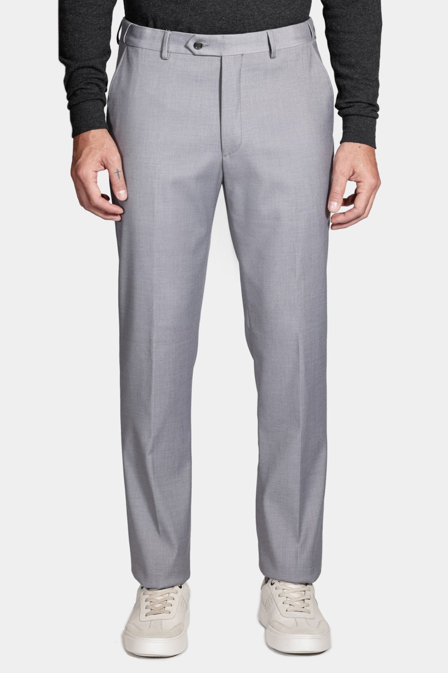 Calça Alfaiataria Slim Com Elastano Chumbo — foto 1 de 5