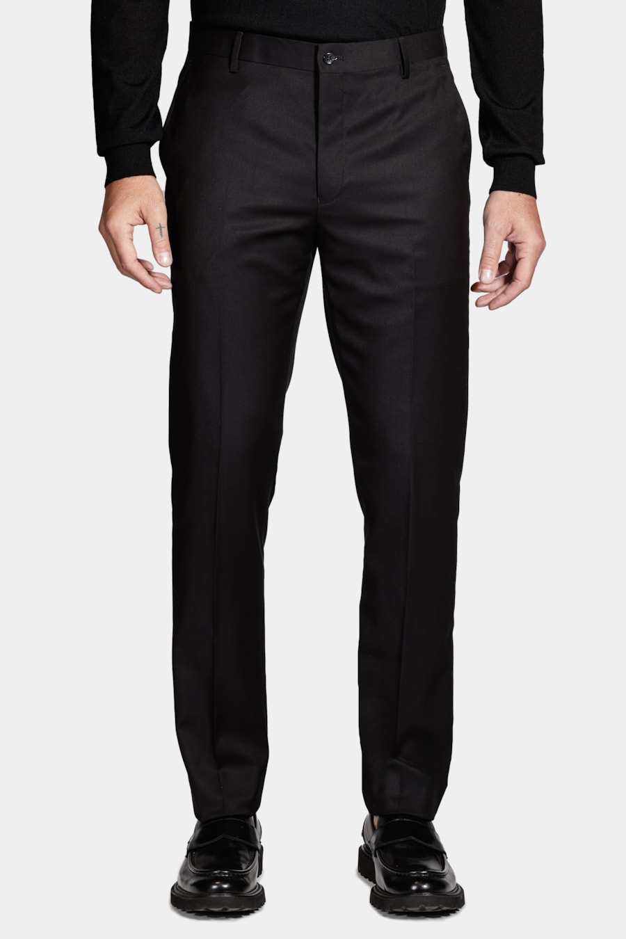 Calça Alfaiataria Slim Com Elastano Preto — foto 1 de 5