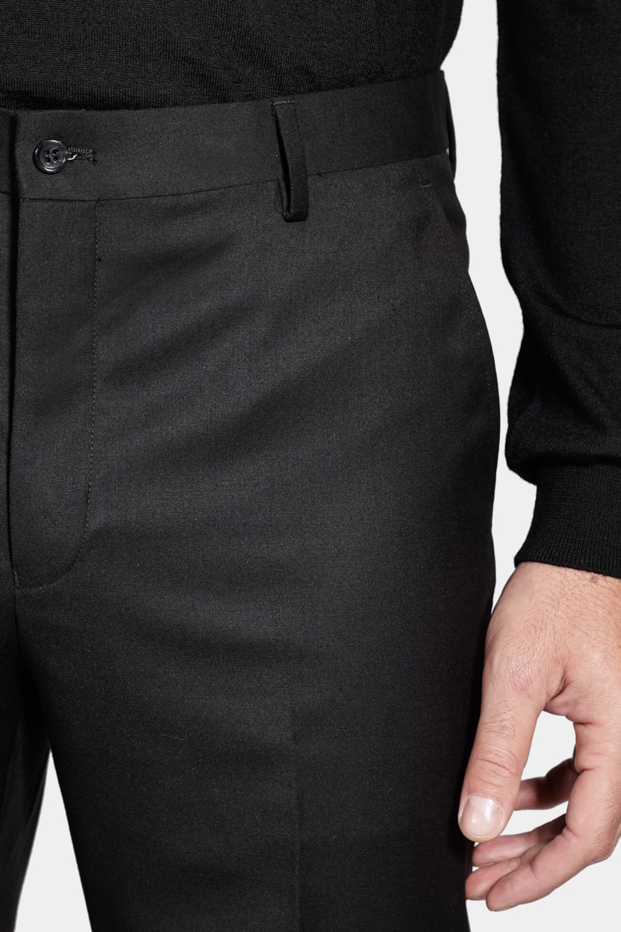 Calça Alfaiataria Slim Com Elastano Preto — foto 3 de 5