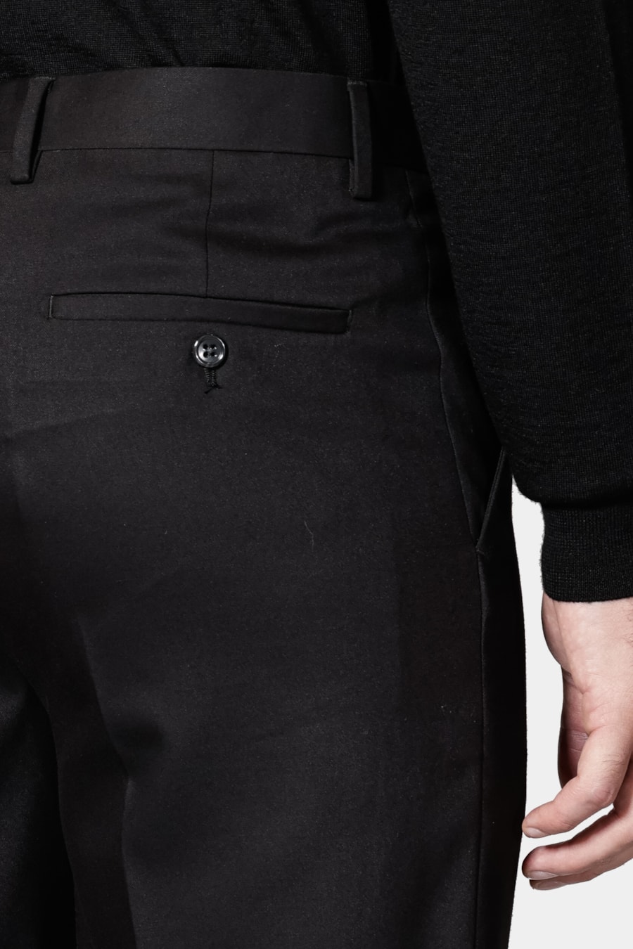 Calça Alfaiataria Slim Com Elastano Preto — foto 4 de 5
