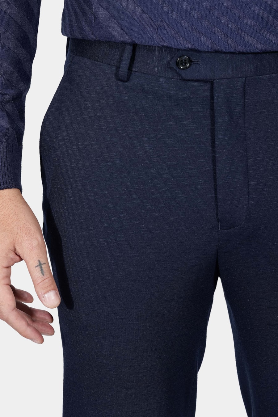 Calça Alfaiataria Super Slim Flamê Marinho — foto 3 de 7