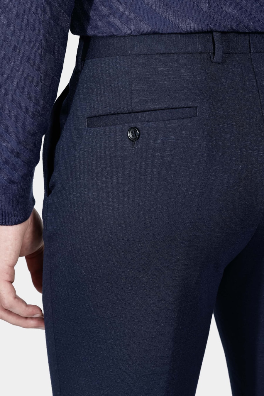 Calça Alfaiataria Super Slim Flamê Marinho — foto 4 de 7