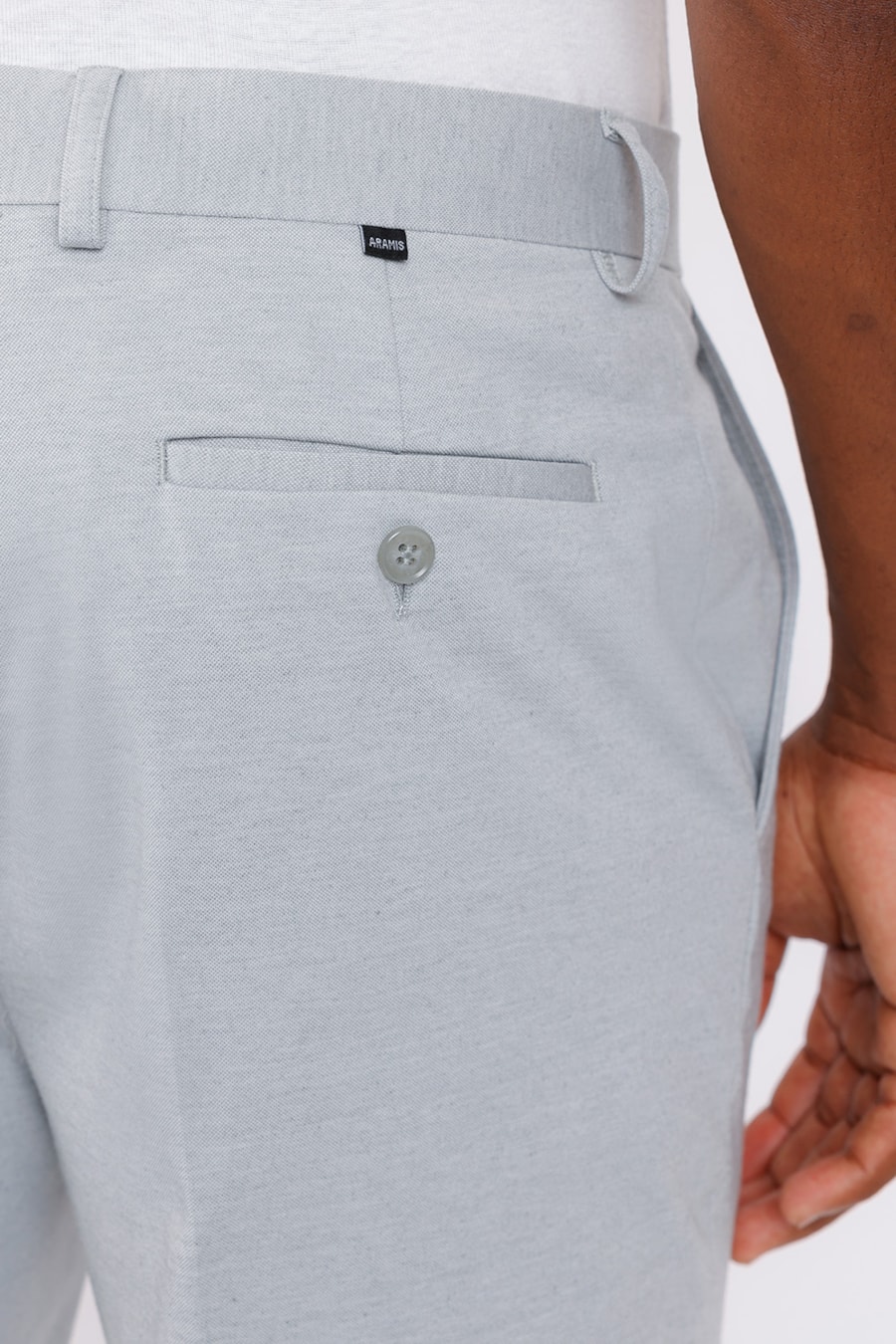 Calça Alfaiataria Super Slim Malha Cinza — foto 5 de 6
