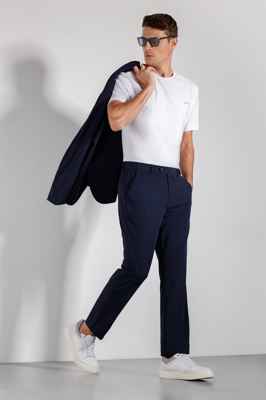Calça Alfaiataria Tech Flex Slim Marinho — foto 1 de 6