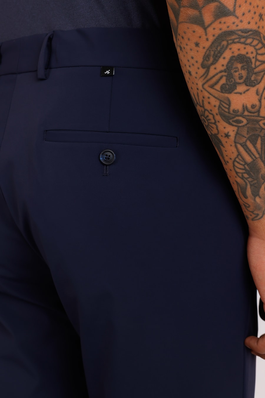 Calça Alfaiataria Tech Flex Slim Marinho — foto 5 de 6