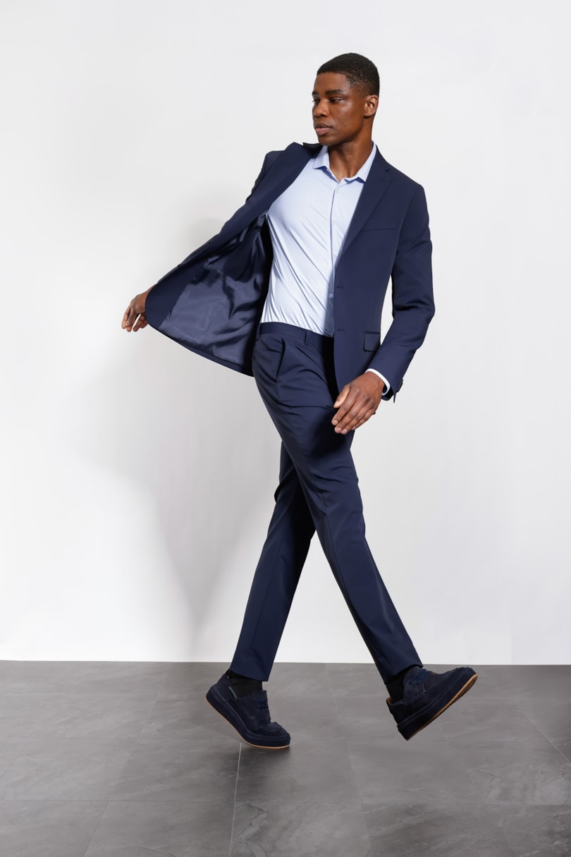 Calça Alfaiataria Tech Flex Slim Marinho Escuro