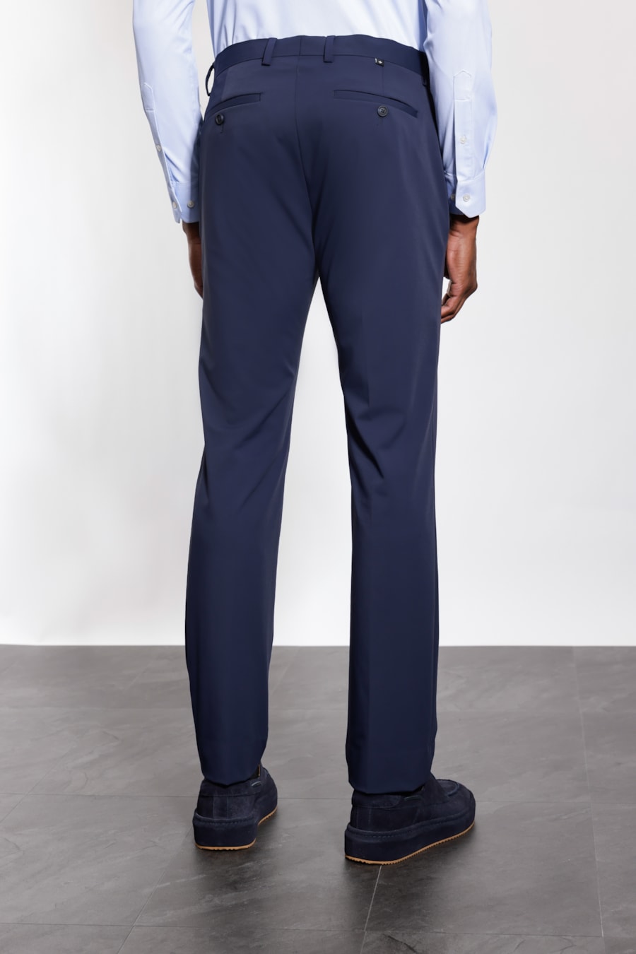 Calça Alfaiataria Tech Flex Slim Marinho Escuro — foto 5 de 6