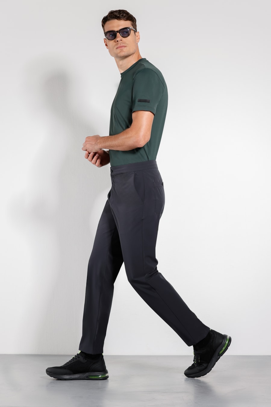 Calça Alfaiataria Tech Jacquard Marinho — foto 3 de 6