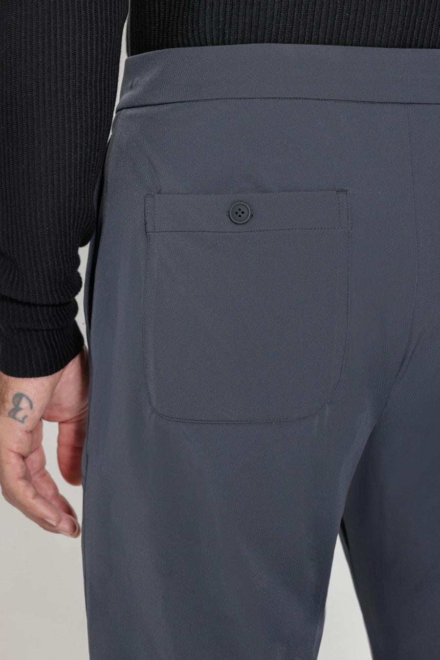Calça Alfaiataria Tech Jacquard Marinho — foto 4 de 6