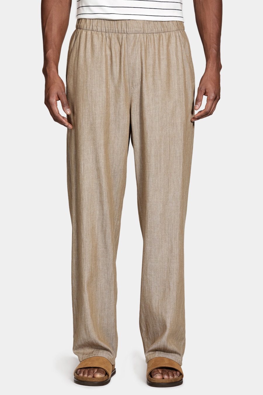 Calça Chino Algodão Ampla Rustica Caqui — foto 1 de 7