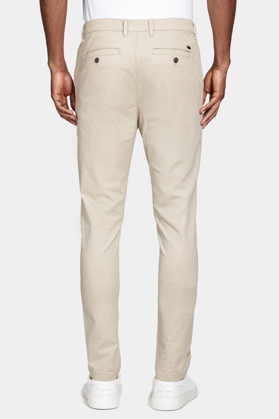 Calça Chino Algodão Premium Básica Areia — foto 5 de 6