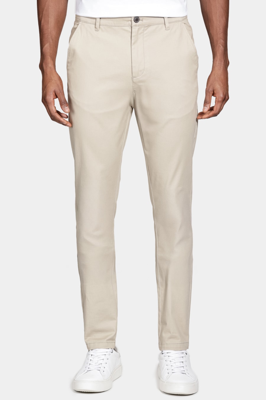 Calça Chino Algodão Premium Básica Areia — foto 1 de 6