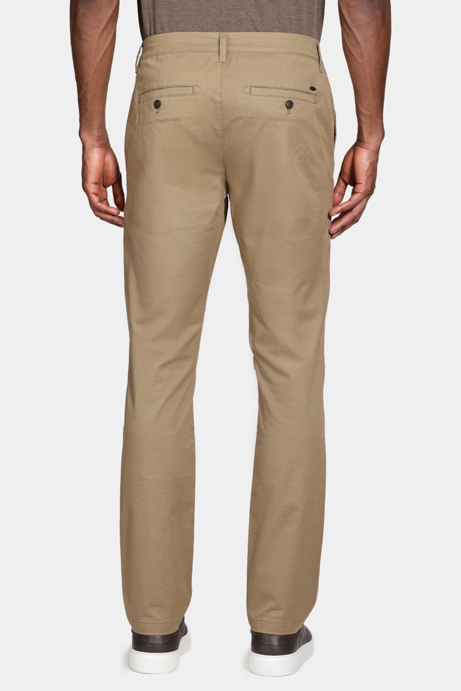 Calça Chino Algodão Premium Básica Caqui — foto 5 de 6