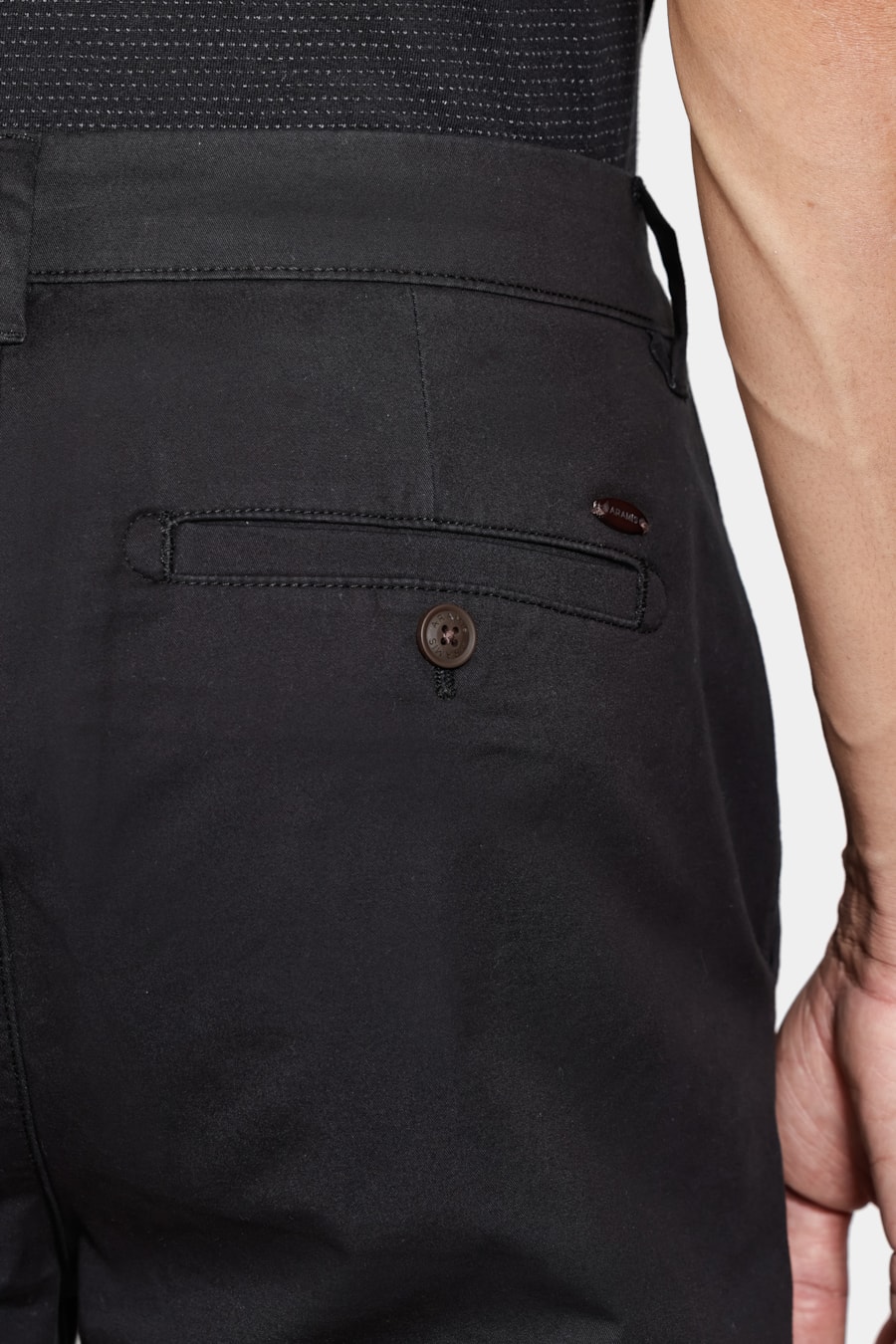 Calça Chino Algodão Premium Básica Preto — foto 4 de 6