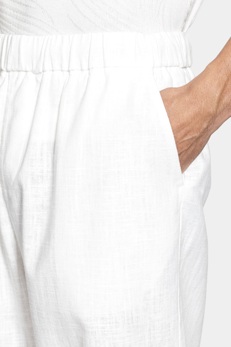 Calca Chino Ampla Rustica Off White — foto 3 de 7