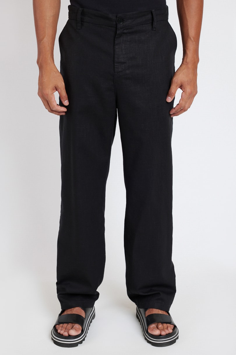 Calça Chino Ampla Rústica Preto