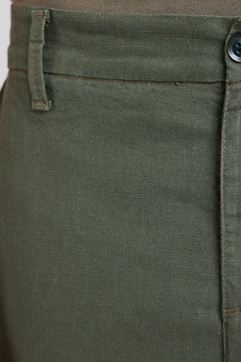 Calça Chino Ampla Rústica Verde