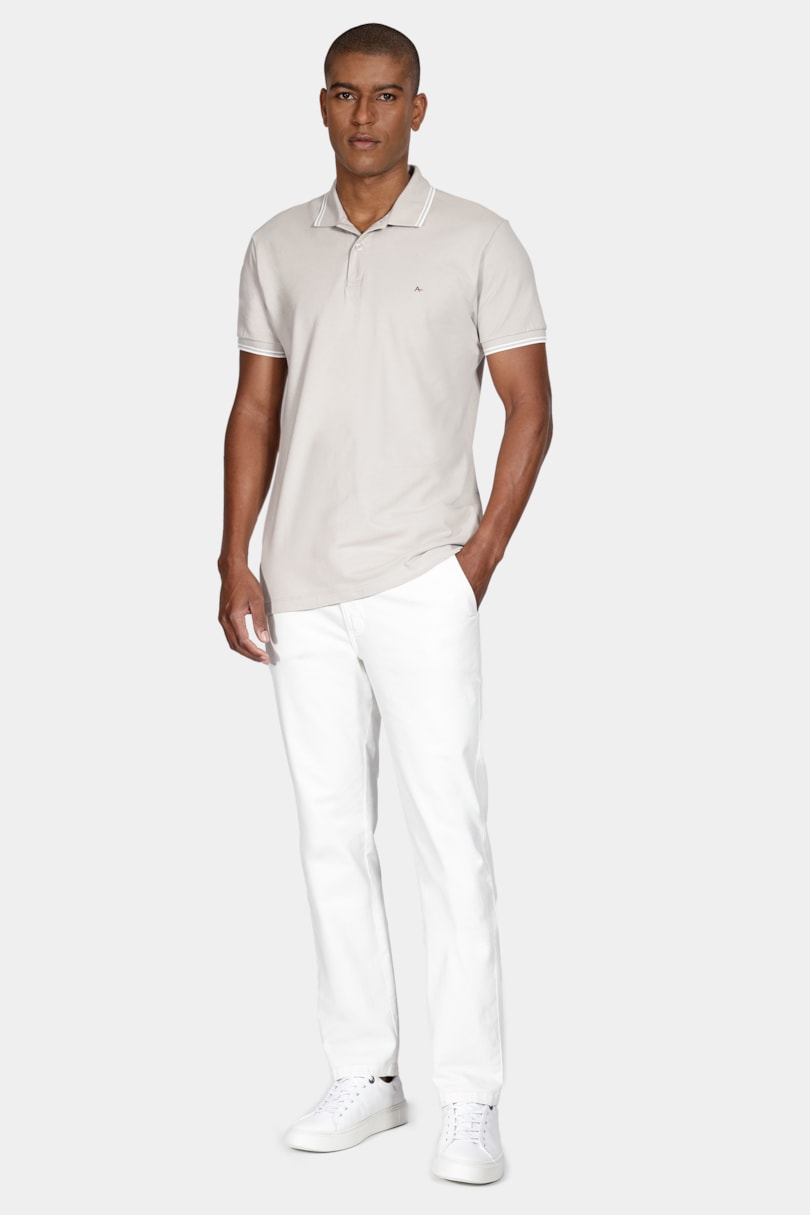 Calça Chino Básica Off White