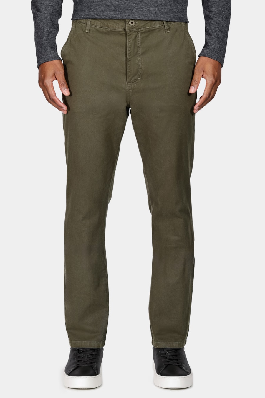 Calça Chino Básica Verde Militar — foto 1 de 5