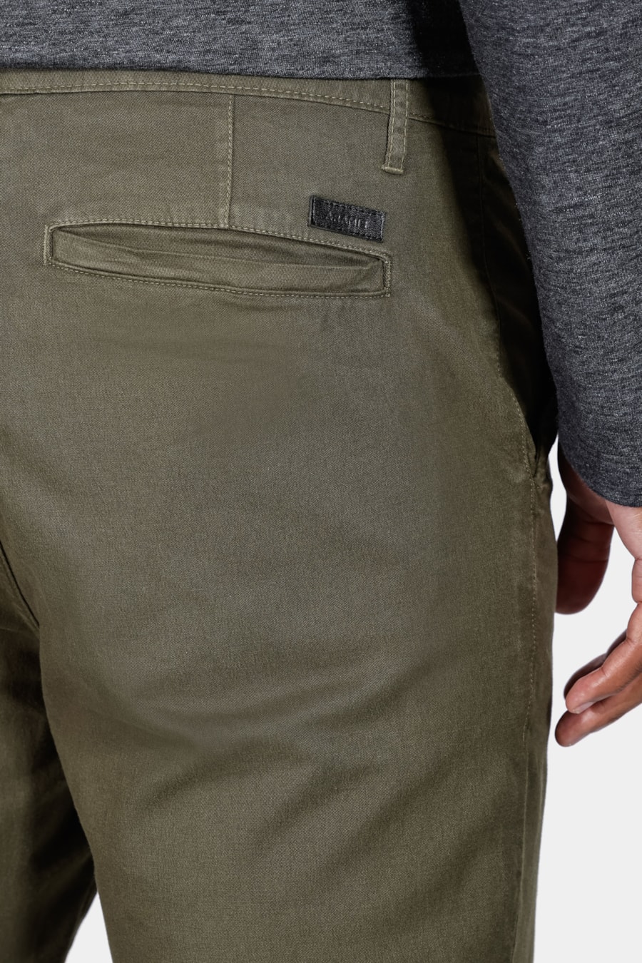 Calça Chino Básica Verde Militar — foto 4 de 5