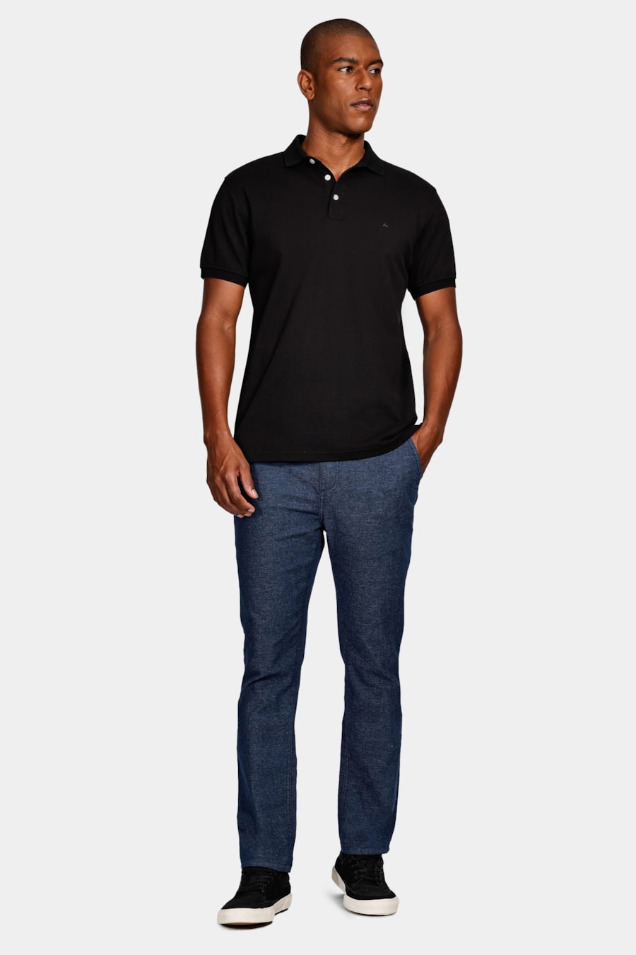 Calça Chino Bolso Faca Moline Azul Índigo — foto 4 de 11