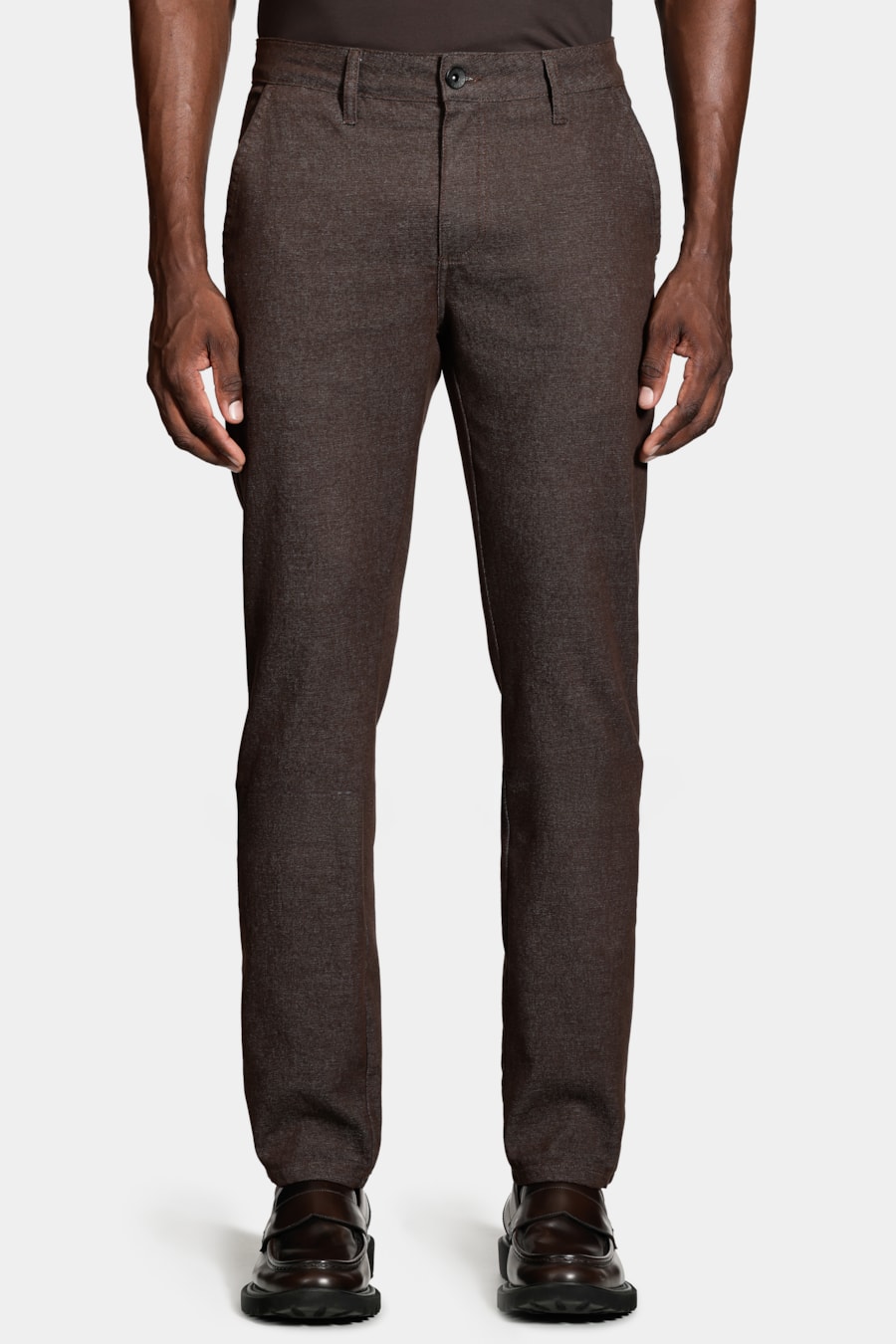 Calça Chino Bolso Faca Moline Café — foto 1 de 6