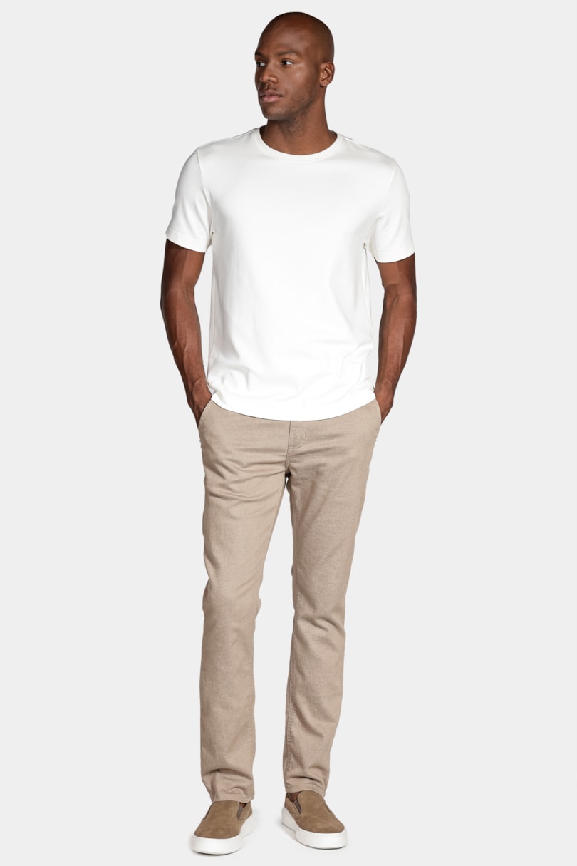 Calça Chino Bolso Faca Moline Cáqui
