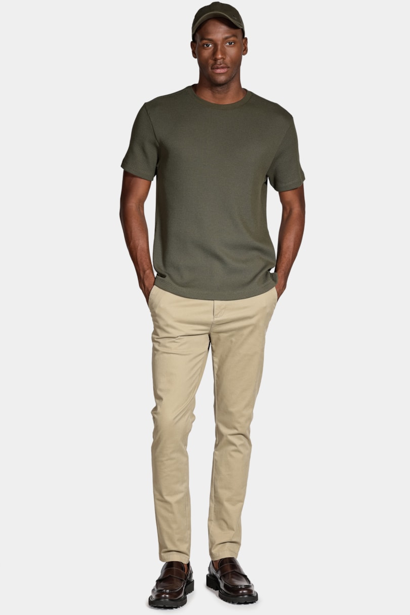 Calça Chino Clássica Cáqui