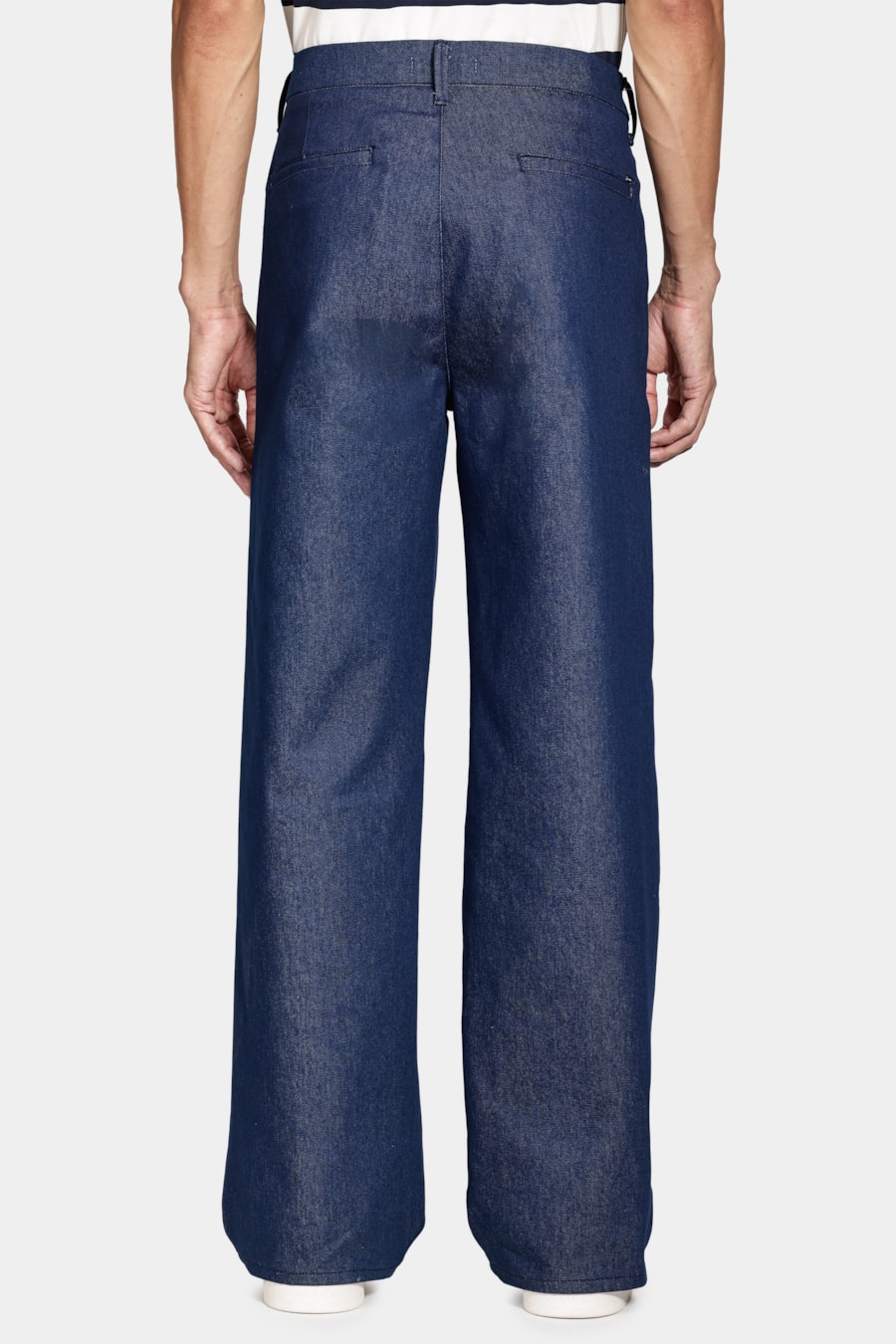 Calça Chino Clássica No Wash Azul Escuro — foto 5 de 7