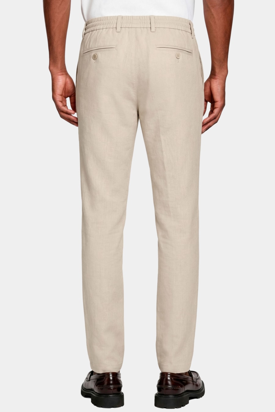 Calça Chino Clássica Slim Travel Areia — foto 5 de 6