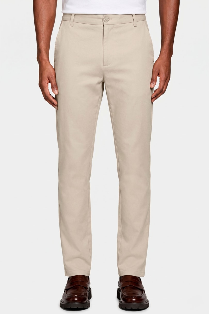 Calça Chino Clássica Slim Travel Areia