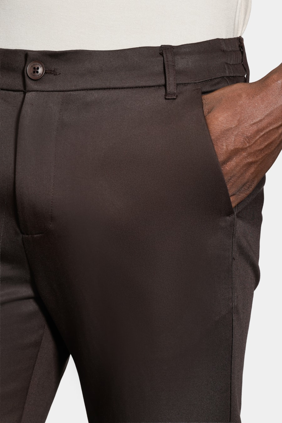 Calça Chino Clássica Slim Travel Cafe — foto 3 de 6