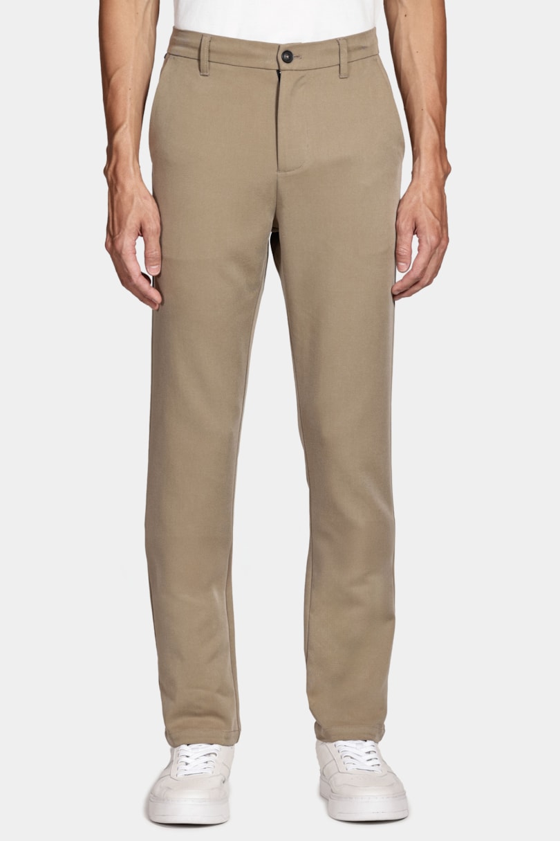 Calça Chino Clássica Slim Travel Cáqui