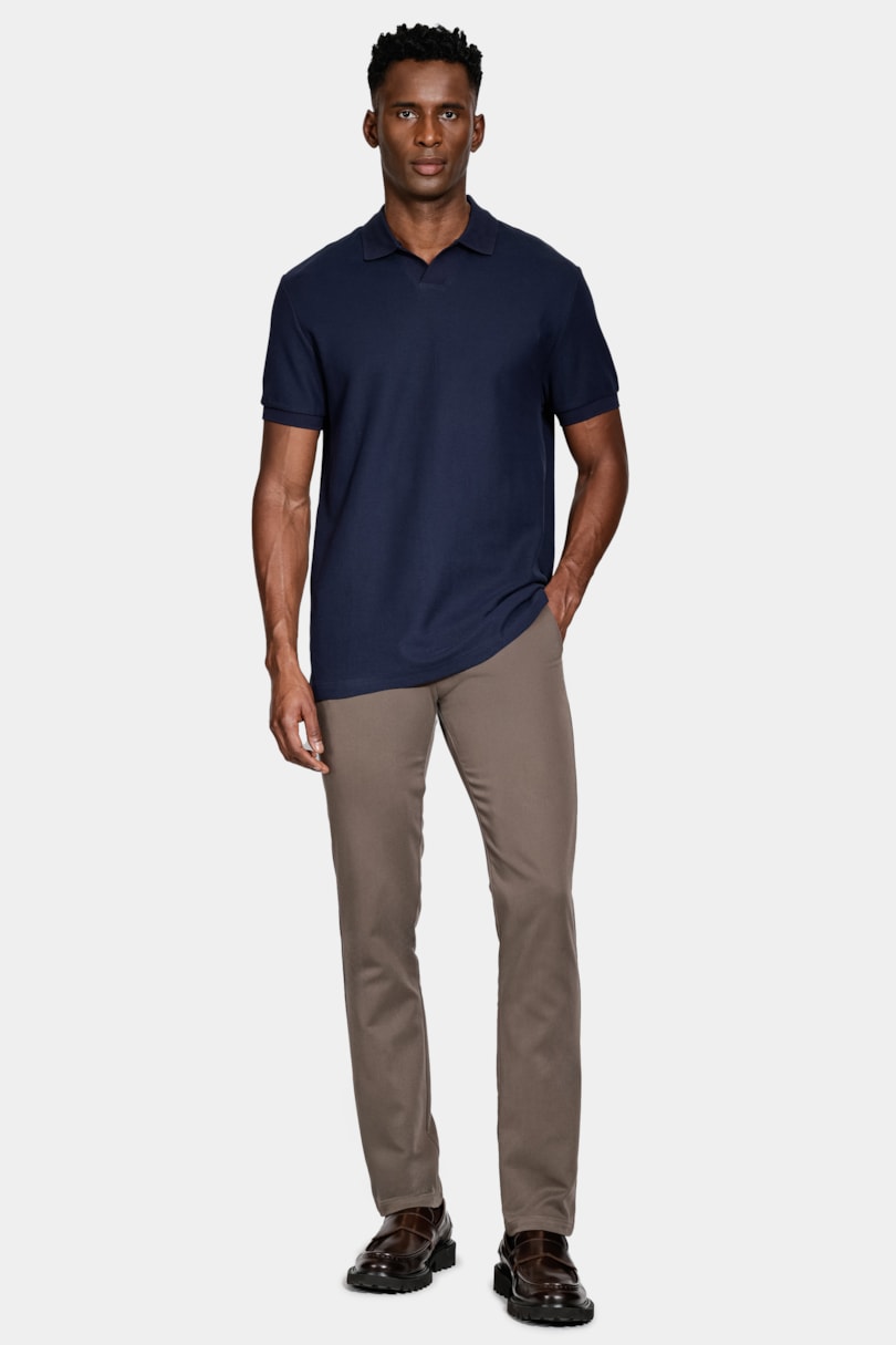 Calça Chino Clássica Slim Travel Fendi