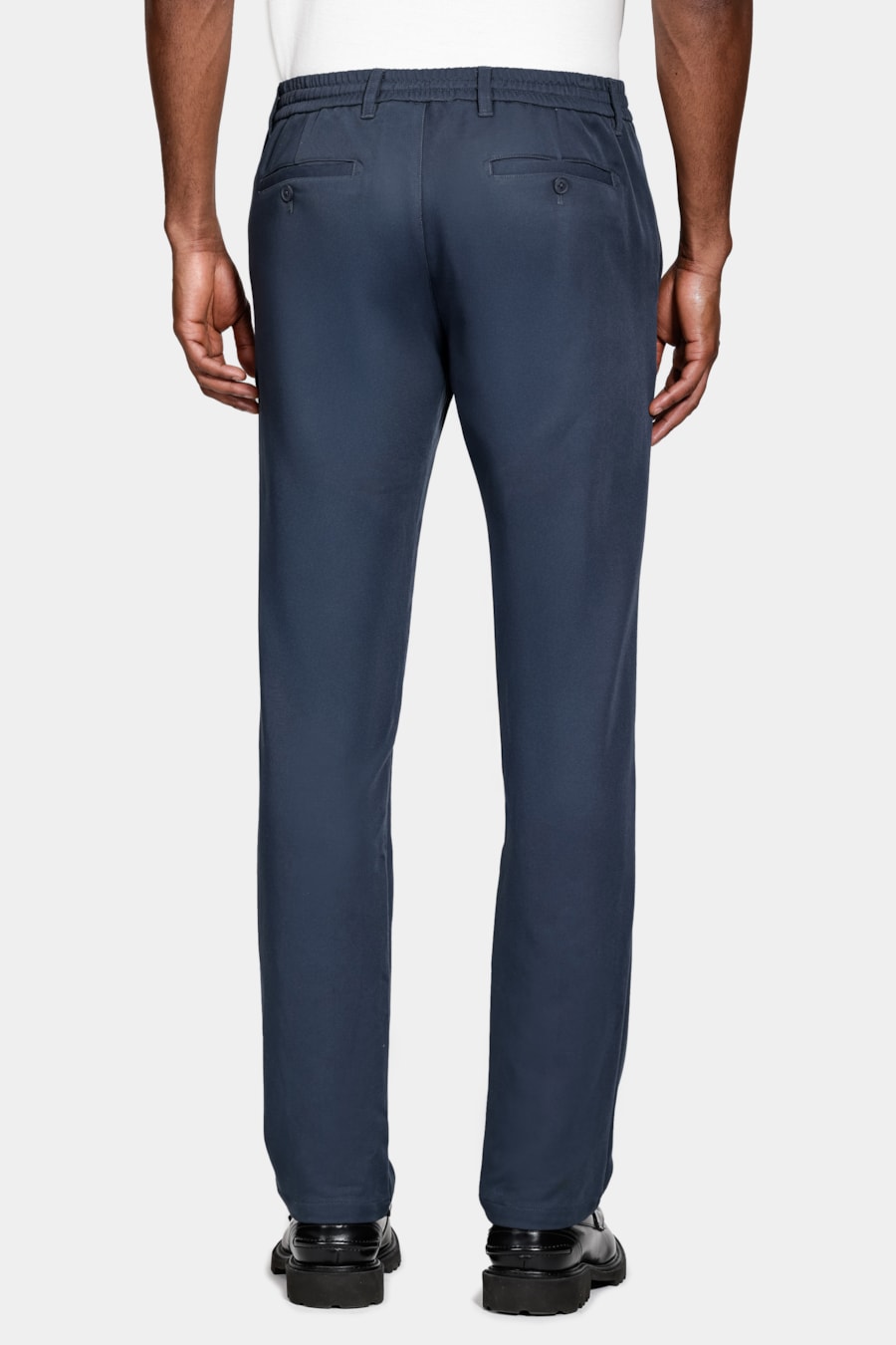 Calça Chino Clássica Slim Travel Marinho — foto 5 de 6