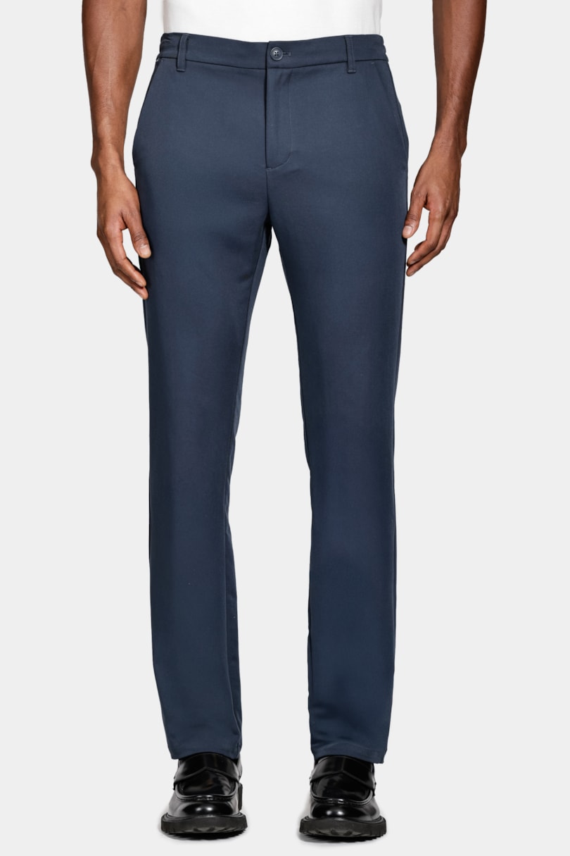 Calça Chino Clássica Slim Travel Marinho