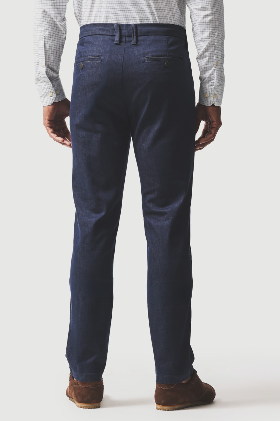 Calça Chino Color Cós Martelo Marinho — foto 4 de 5