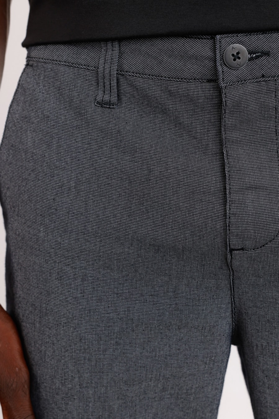 Calça Chino Color Sk Maquinetada Fivela Preto — foto 1 de 4