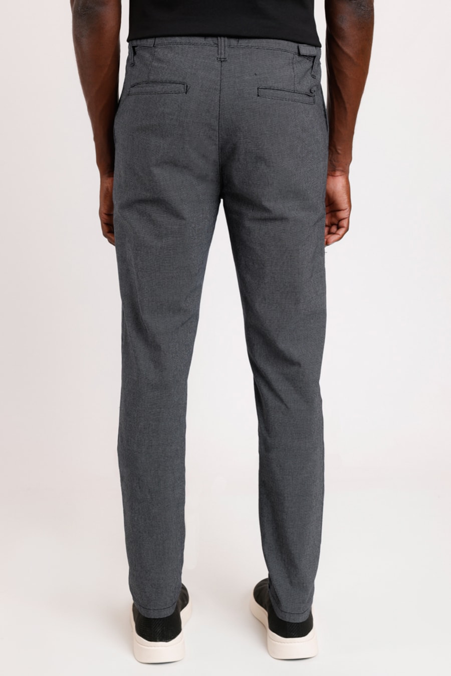Calça Chino Color Sk Maquinetada Fivela Preto — foto 4 de 4