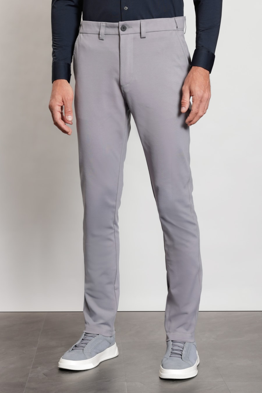 Calça Chino de Malha Moovex Azul Neblina — foto 1 de 6